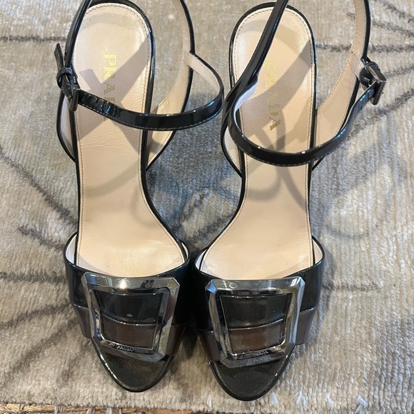 Prada Dark Grey Women's Heels - Picture 1 of 5